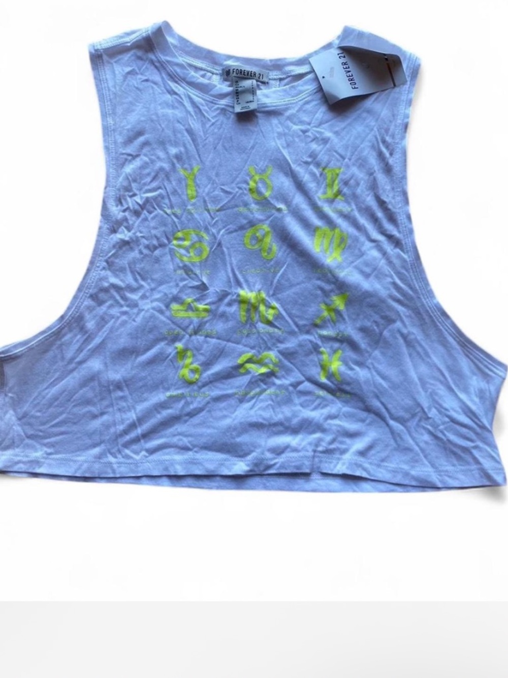 Forever 21- Vintage Zodiac Qualities Gym Tank, SIZE S.
